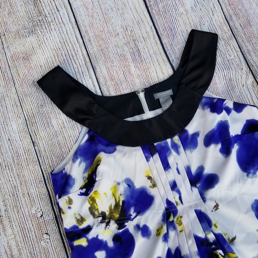 Ann Taylor Floral Empire Halter Blouse